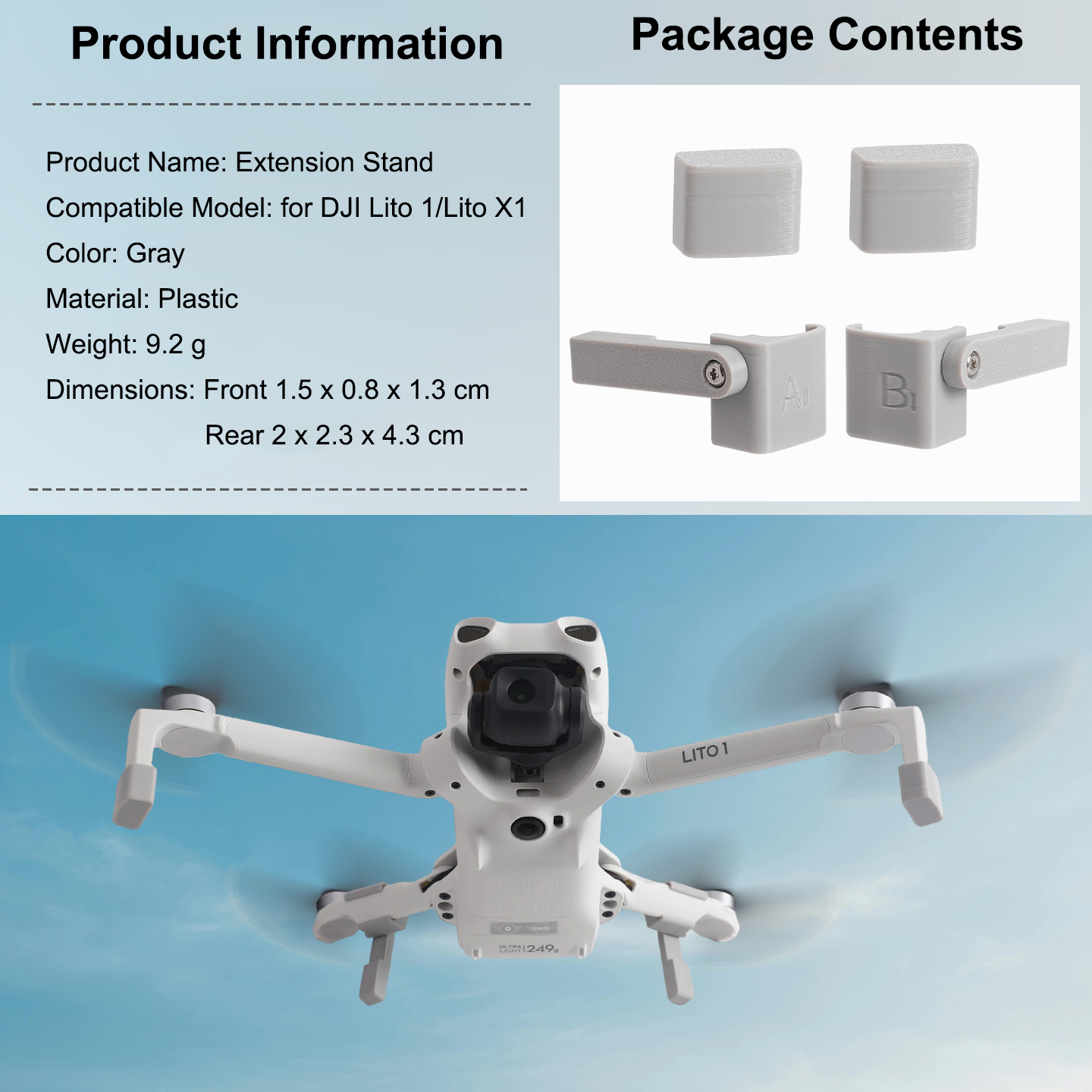 Extensor de tren de aterrizaje - Drone Dji Rc N1 reseña y precio